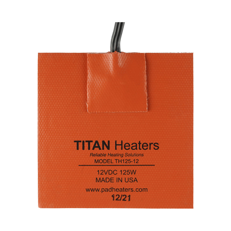 Titan Engine Oil Pan Heater Pad – 12V DC – 125W – 4″ × 4″