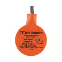 Titan Round Profile Fluid Heater Pad – 240V AC – 125W – 3″ Diameter