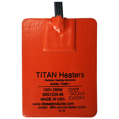 Titan Engine Oil Pan Heater Pad – 120V AC – 250W – 3.75″ × 4.75″