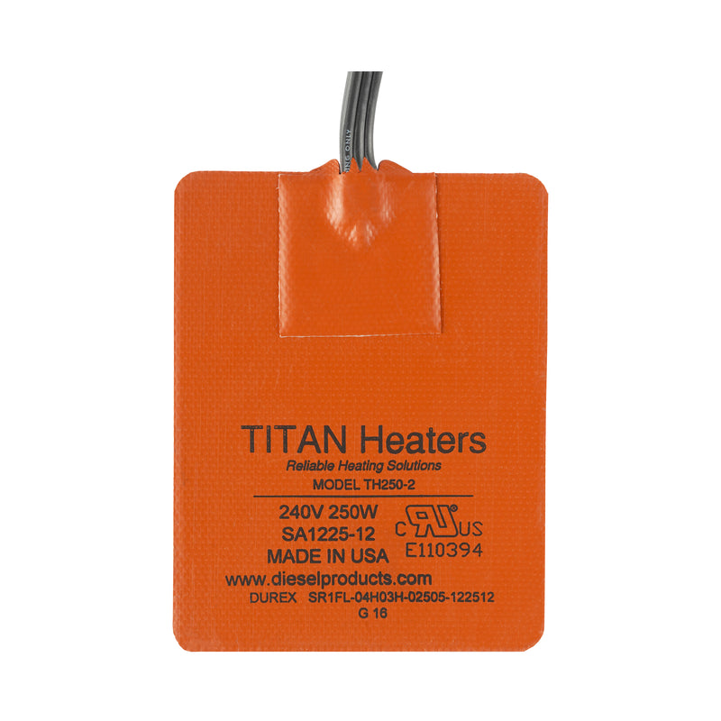 Titan Engine Oil Pan Heater Pad – 240V AC – 250W – 3.75″ × 4.75″