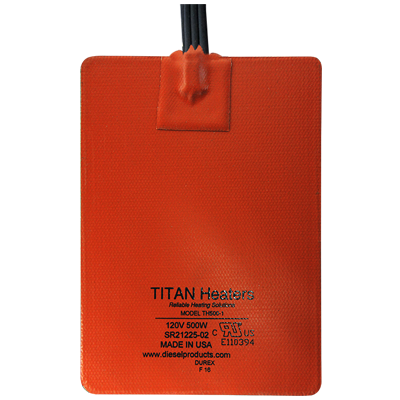 Titan Engine Fluid Heater Pad – 120V AC – 500W – 5.25″ × 7″