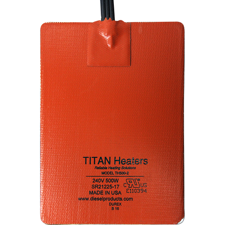 Titan Engine Fluid Heater Pad – 240V AC – 500W – 5.25″ × 7″