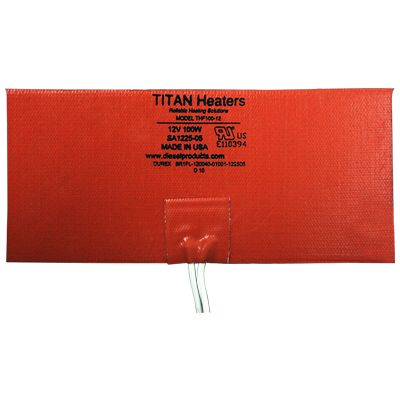 Titan Fuel Filter Heater Pad – 12V DC – 100W – 4″ × 12″